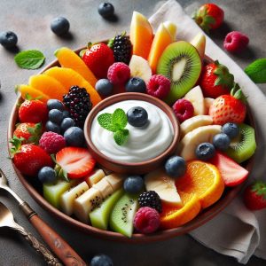 fresh sliced fruit,