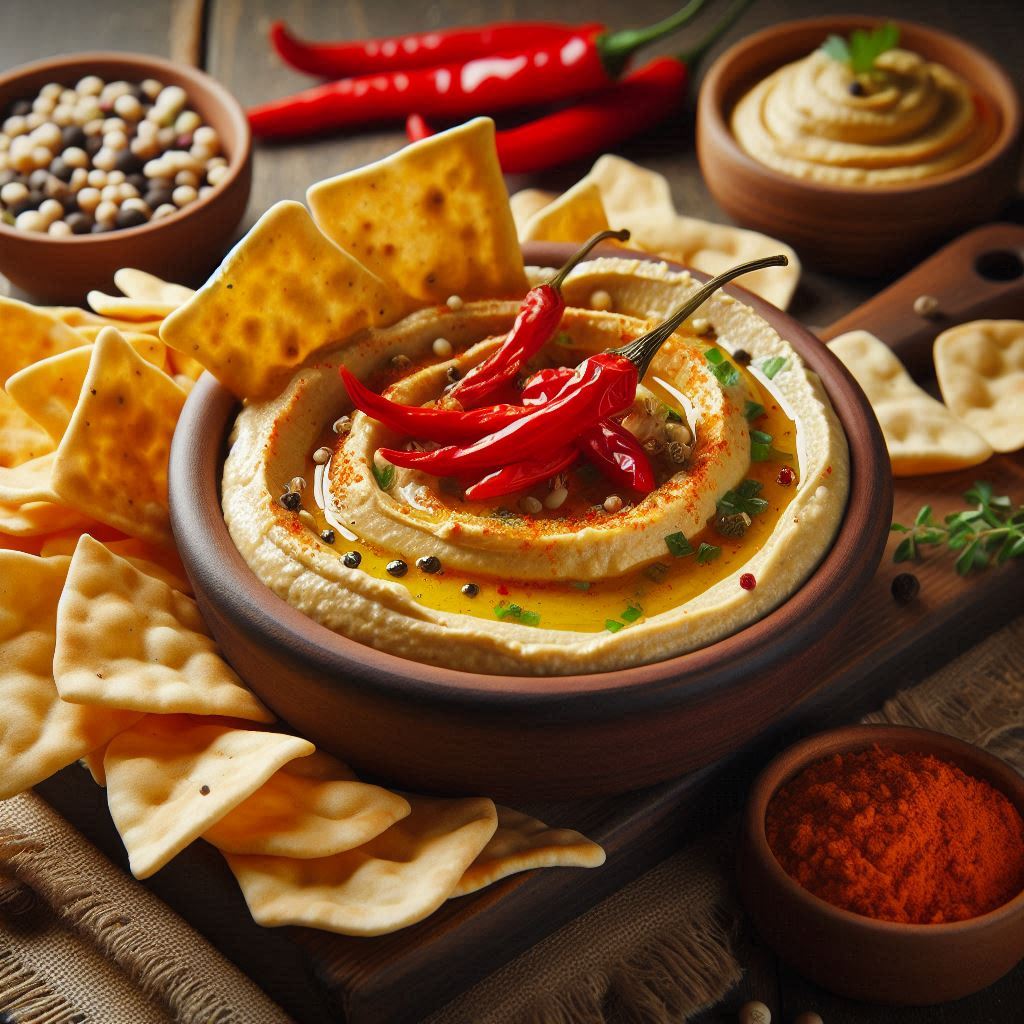 hummus and pita chips