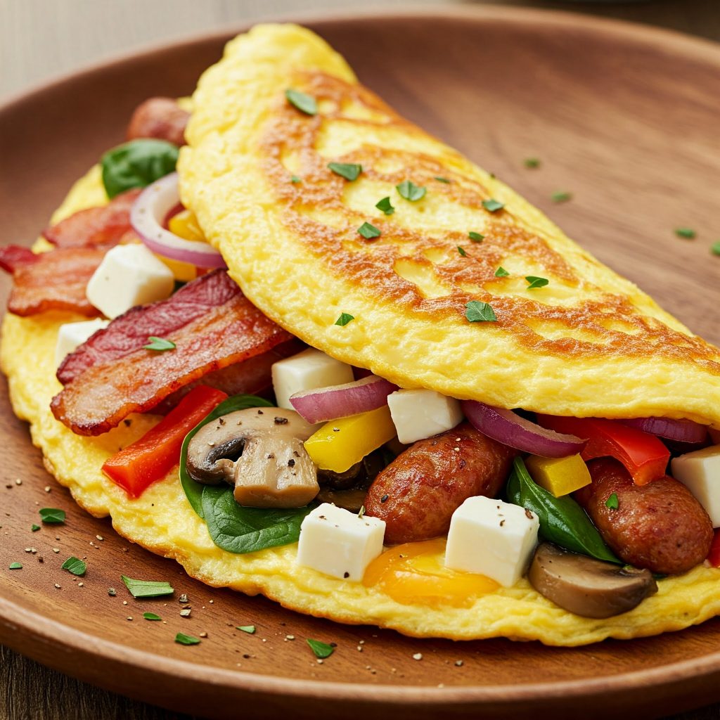 farm fresh three egg omelette