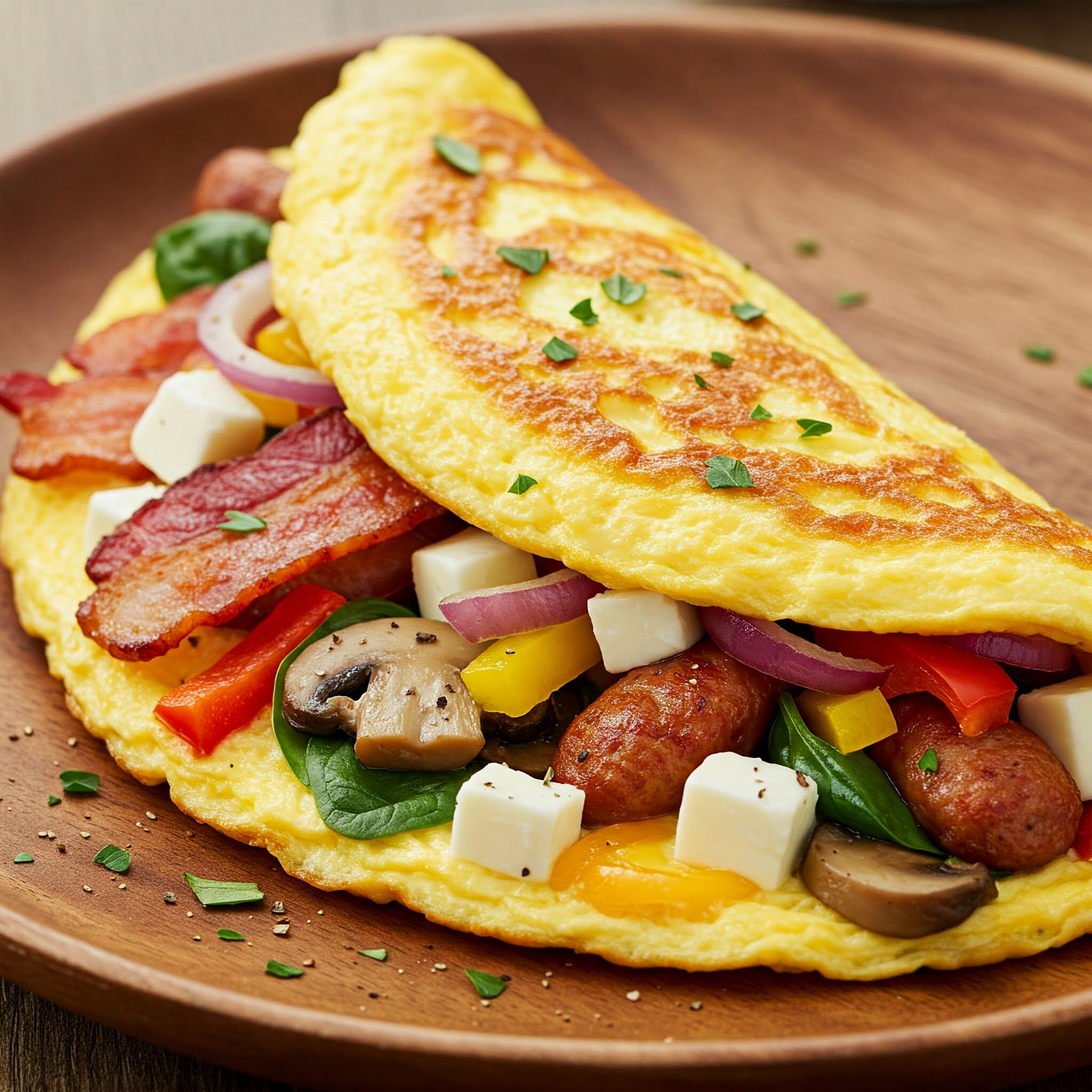 farm fresh three egg omelette